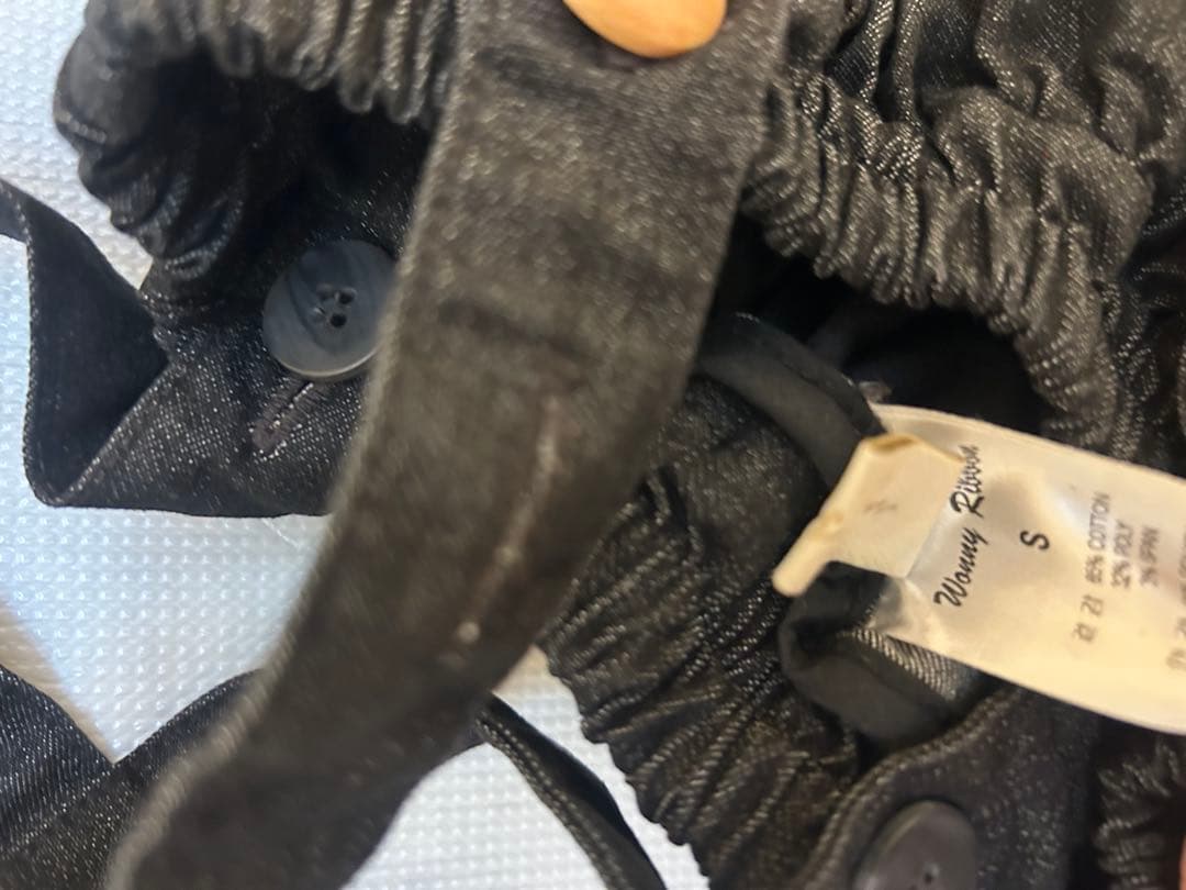 wonnyribbon ブラックフリルスカート　S