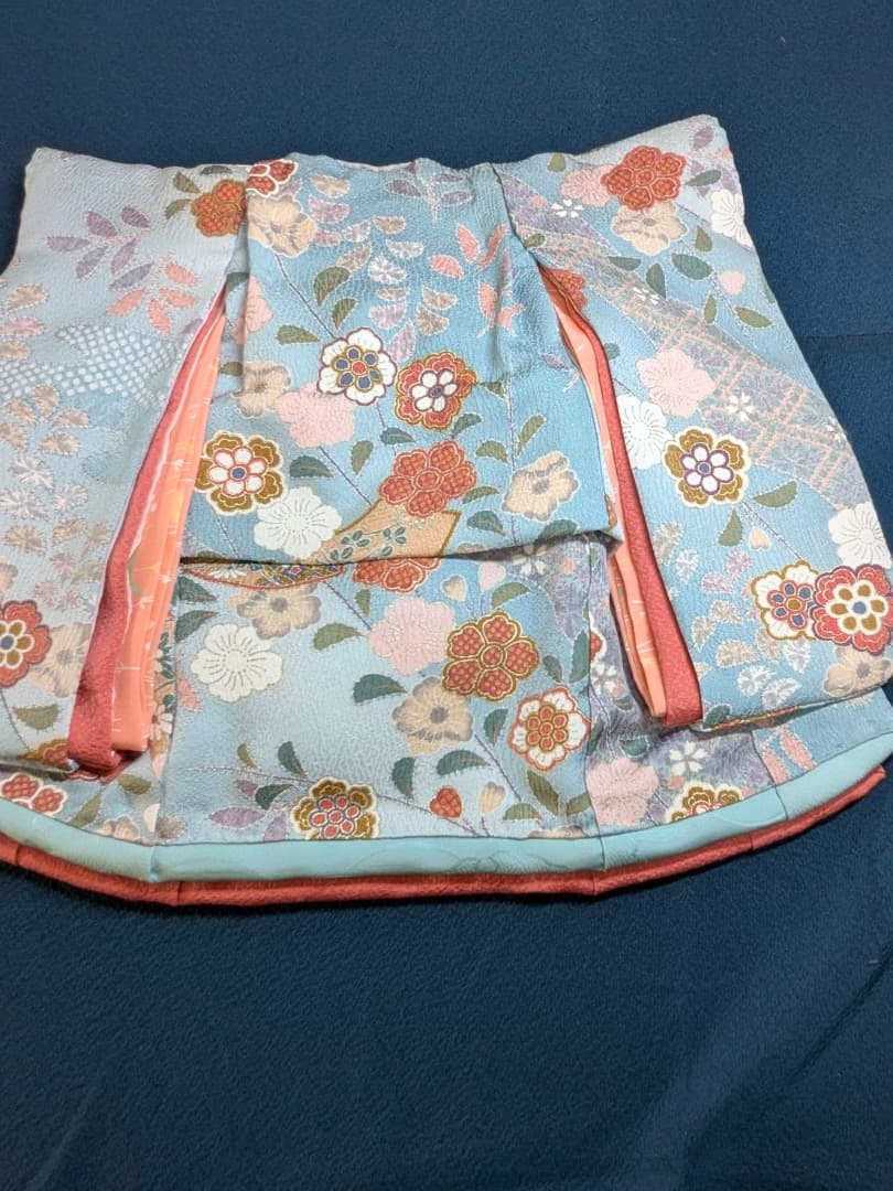 [静] 市松人形 10号サイズの着物と長襦袢のセット