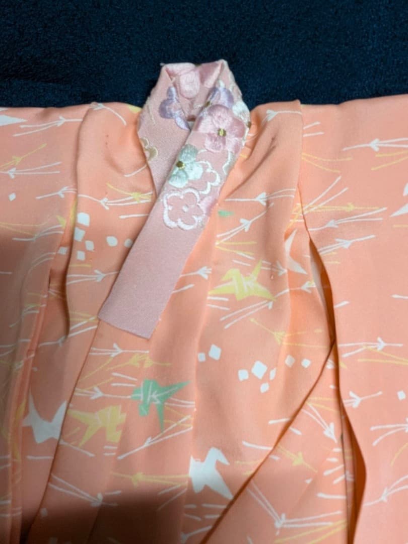 [静] 市松人形 10号サイズの着物と長襦袢のセット