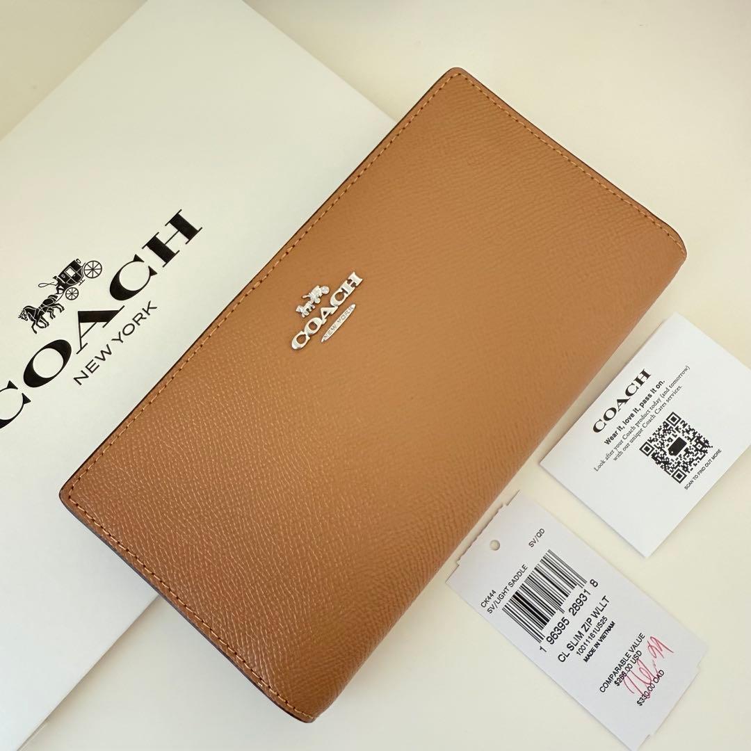 COACH コーチ　スリムウォレット 長財布　ブラウン　茶色