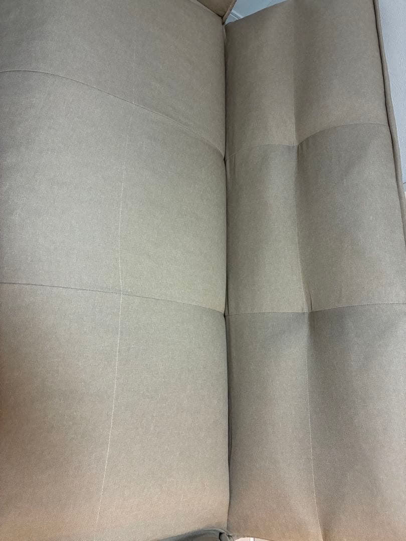 3人掛けソファベッド グレージュ リクライニング