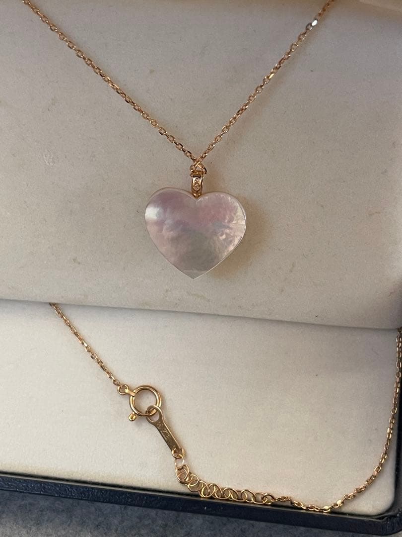 TASAKI タサキ　ハート型マベパール　ネックレス　K18