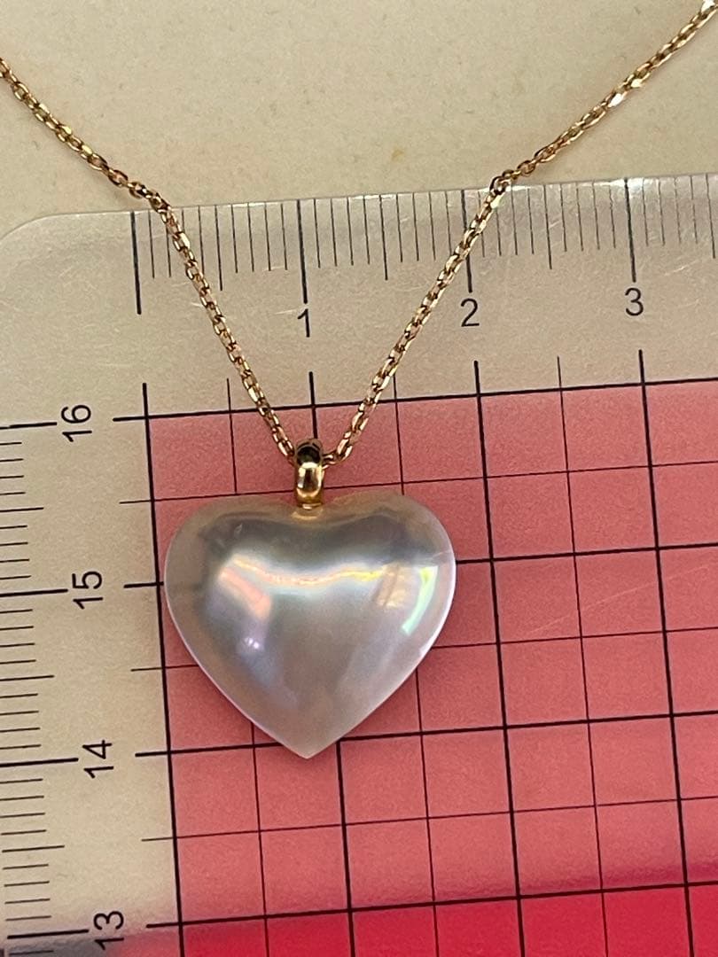 TASAKI タサキ　ハート型マベパール　ネックレス　K18