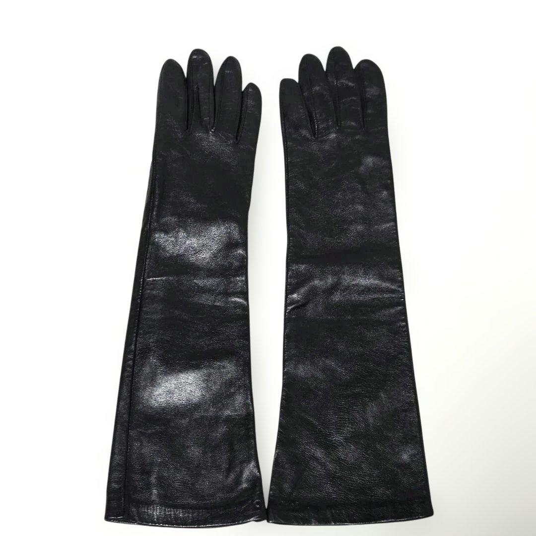 Chloe（クロエ）レザーロンググローブ / ブラック　20cm美品