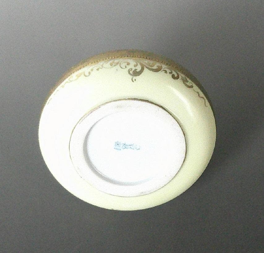 明治 オールドノリタケ　金箔盛上げ 両耳花瓶