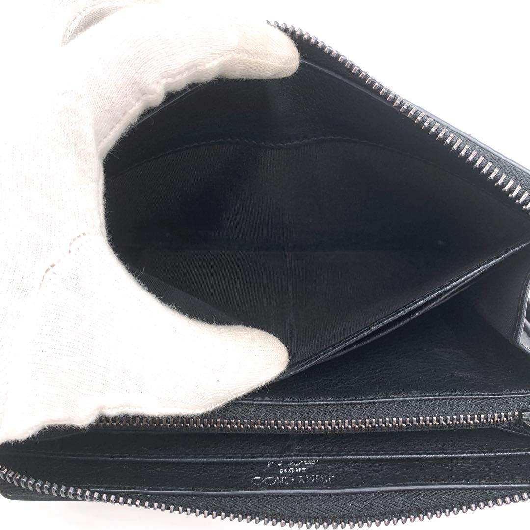 【美品✨】JIMMY CHOO 星型スタッズ 長財布 ラウンドファスナー