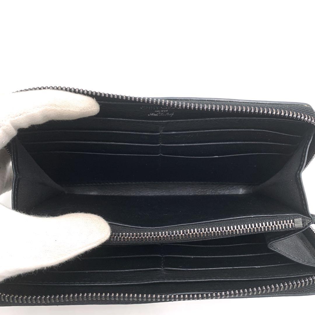 【美品✨】JIMMY CHOO 星型スタッズ 長財布 ラウンドファスナー