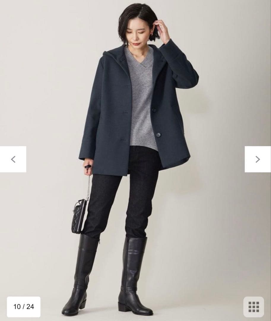 J.PRESS ショートビーバー フーデッド コート