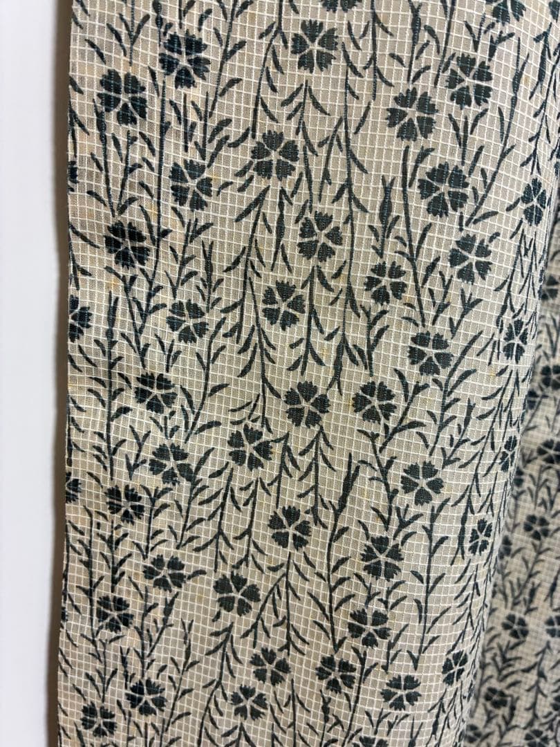 竺仙　絹紅梅　浴衣　撫子繋ぎ　難あり