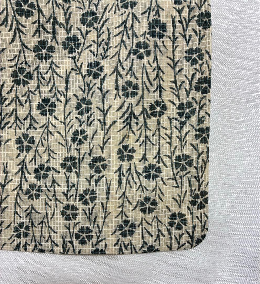 竺仙　絹紅梅　浴衣　撫子繋ぎ　難あり