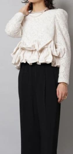 新品 CADUNE　裾バルーンブラウス