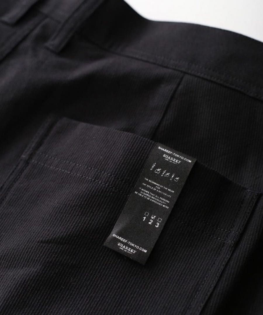 SHAREEF シャリーフ カーゴパンツ ブラック