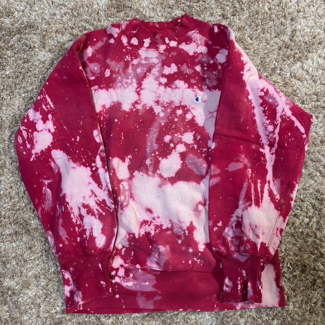 90s チャンピオン　リバースウィーブ　タイダイ　モックネック　L