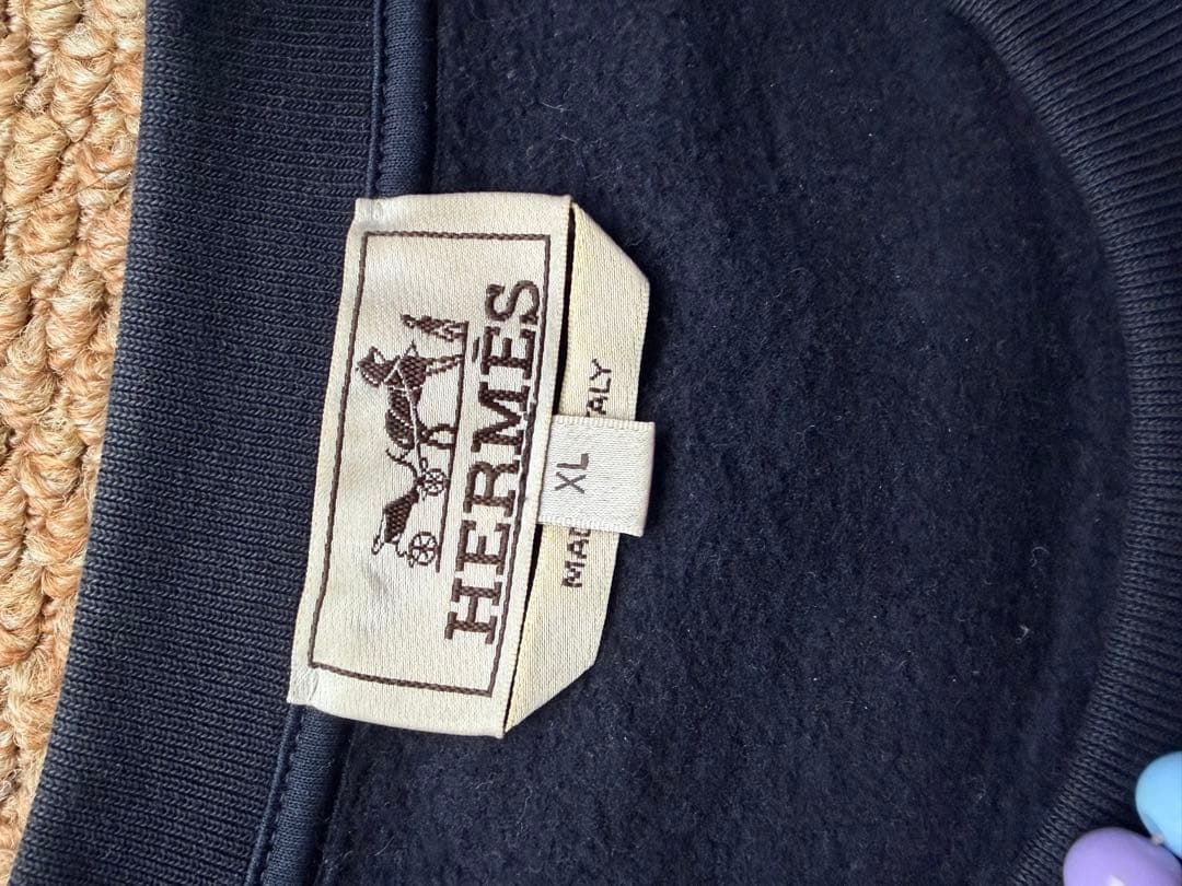HERMES エルメス　メンズ　スウェット　XL ネイビー　エルメス