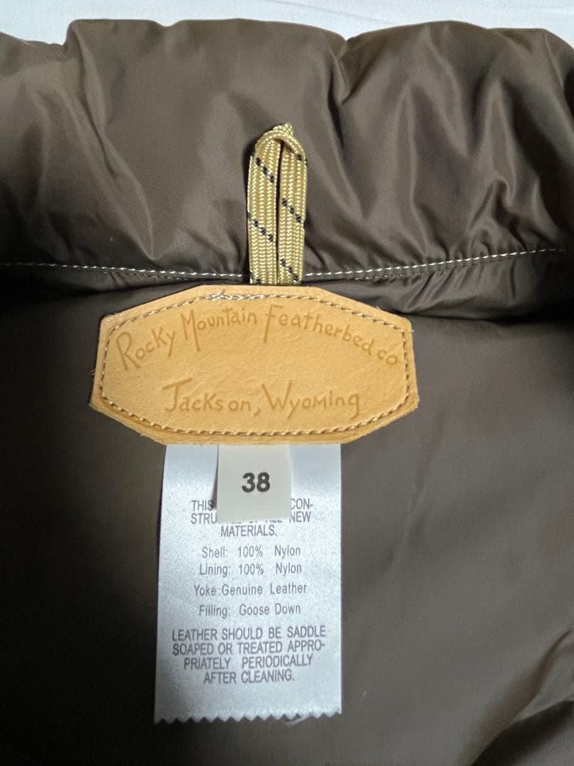 J*様 ロッキーマウンテンRocky Mountain ダウンベスト　38 M