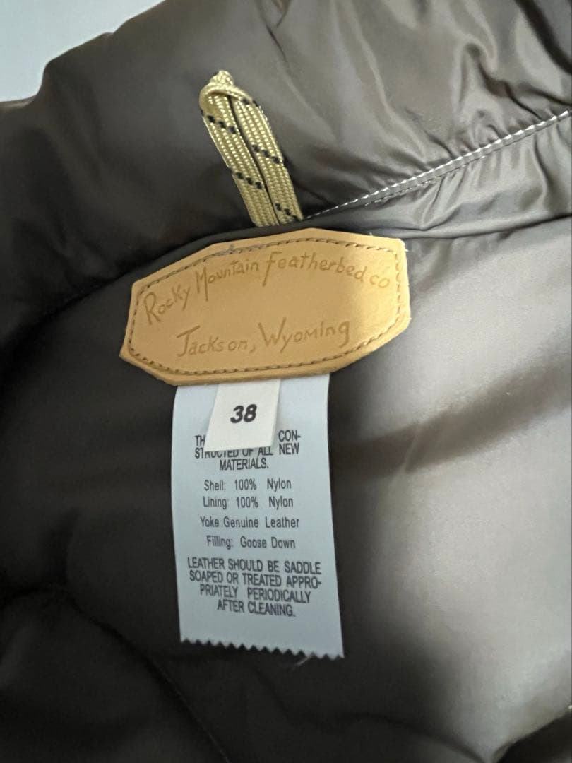 J*様 ロッキーマウンテンRocky Mountain ダウンベスト　38 M