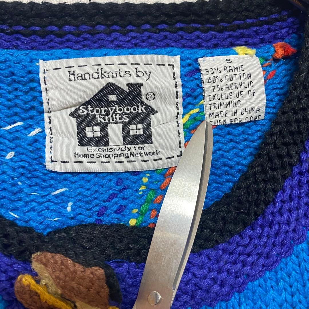 Storybook Knits アニマル 動物 ニットガーディガン 古着 レトロ
