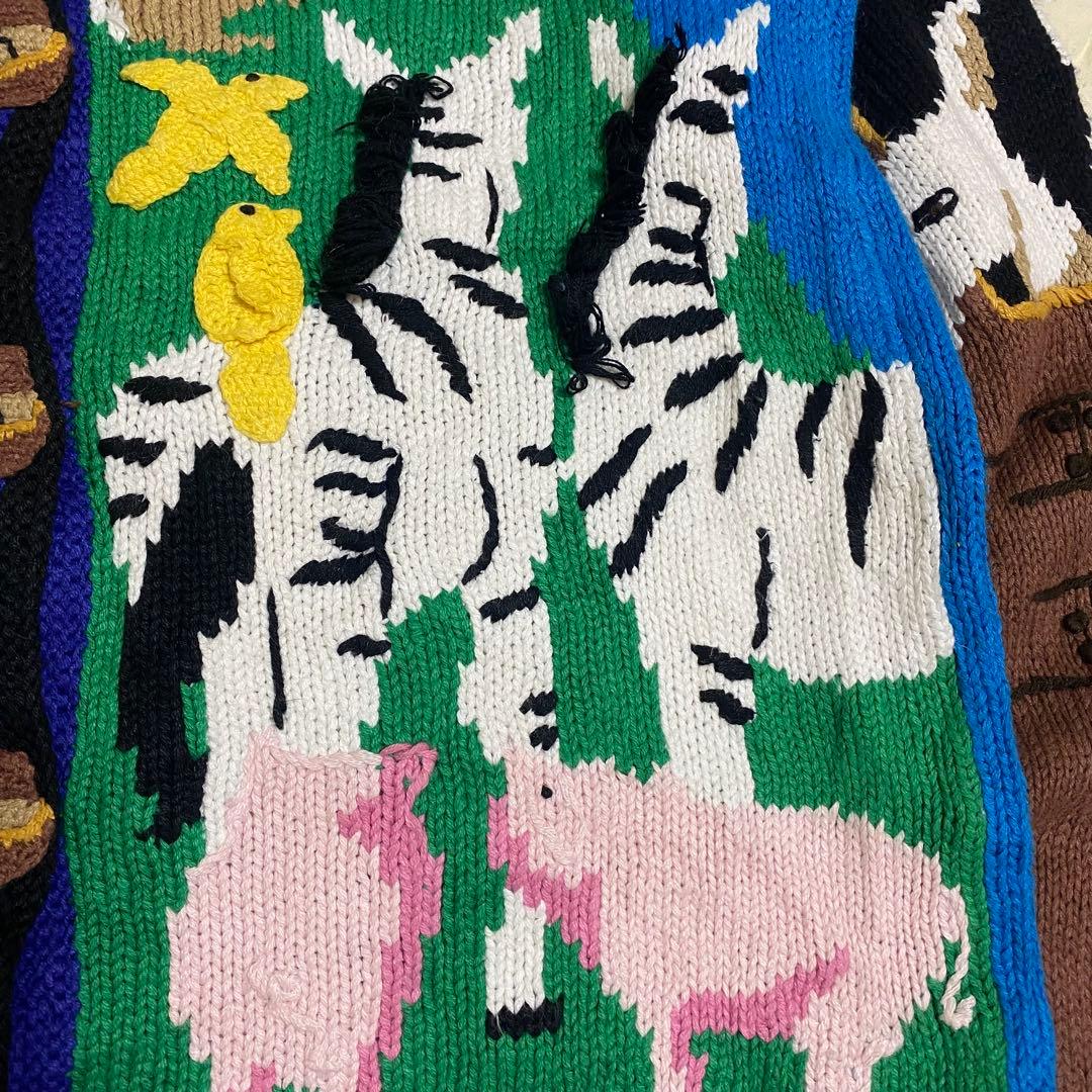 Storybook Knits アニマル 動物 ニットガーディガン 古着 レトロ