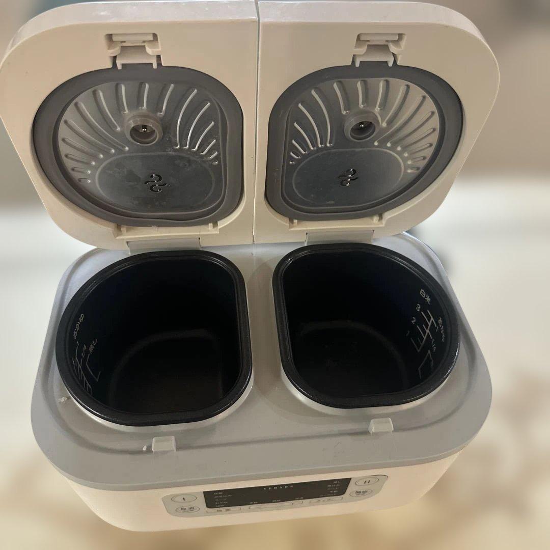 デュアル鍋炊飯器 ホワイト　ダブルクック