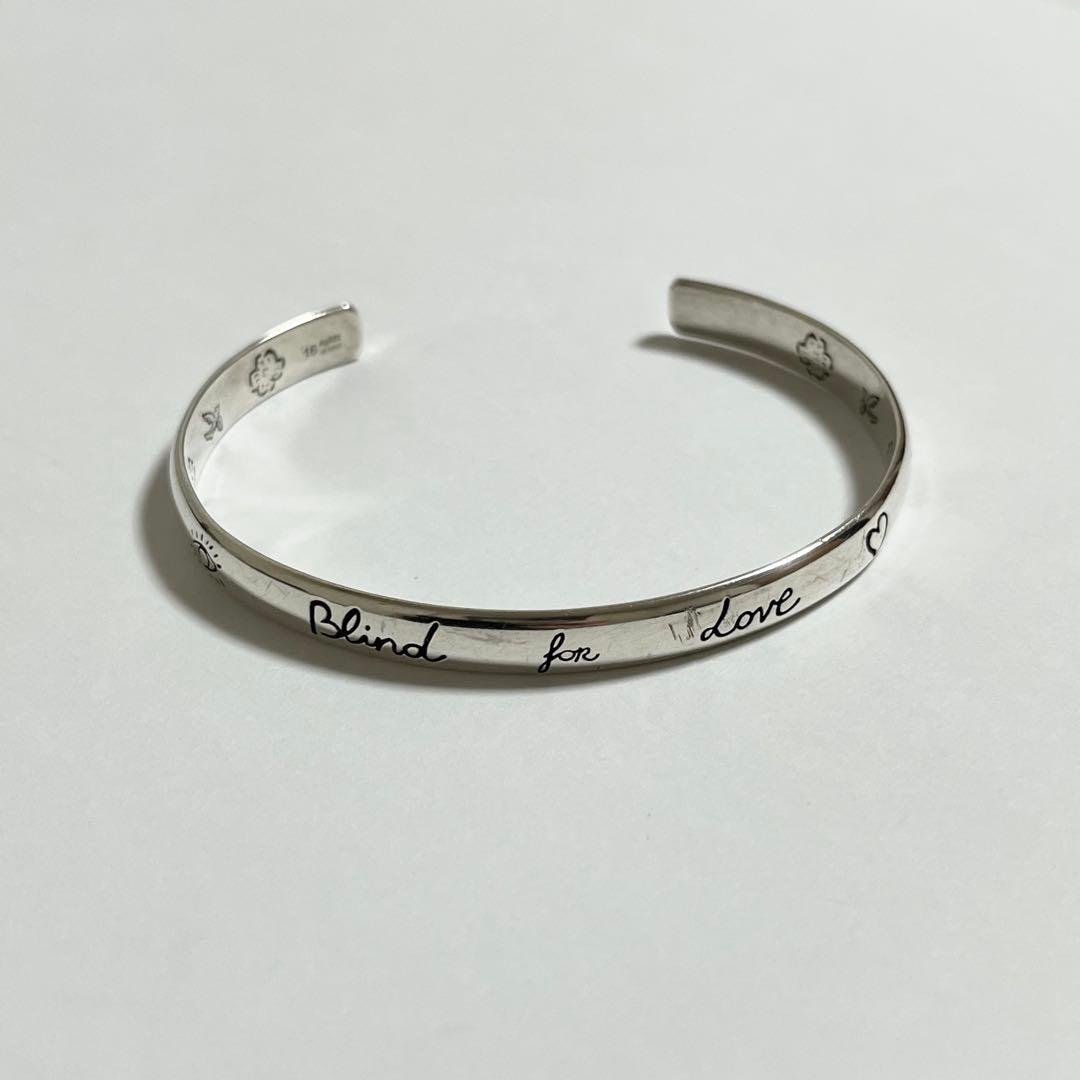GUCCI グッチ　blind for love バングル　シルバー　925