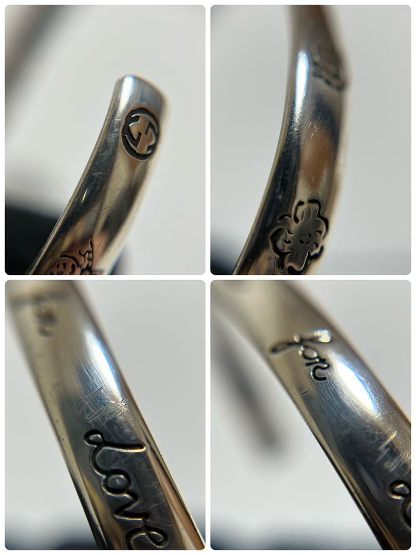 GUCCI グッチ　blind for love バングル　シルバー　925