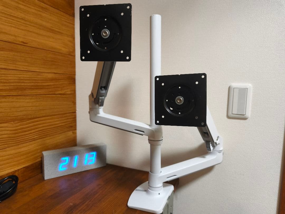 【美品】エルゴトロン デュアルスタッキングアーム 45-509-216