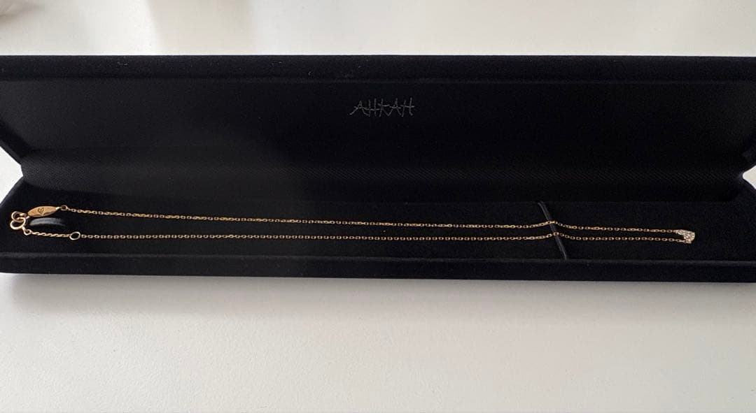 AHKAH ハートパヴェ ネックレス 18K