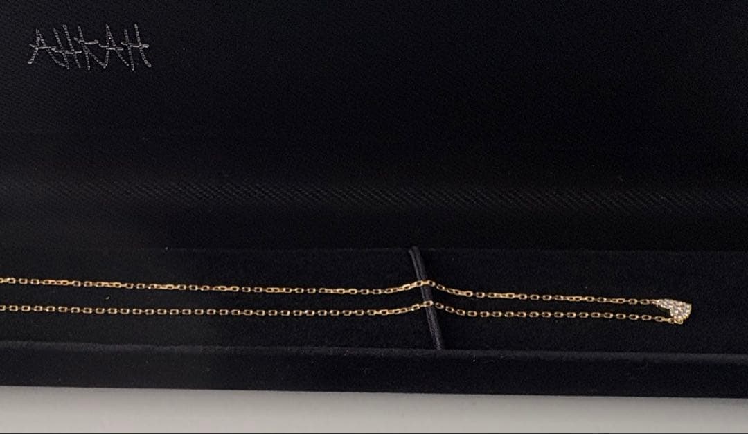 AHKAH ハートパヴェ ネックレス 18K