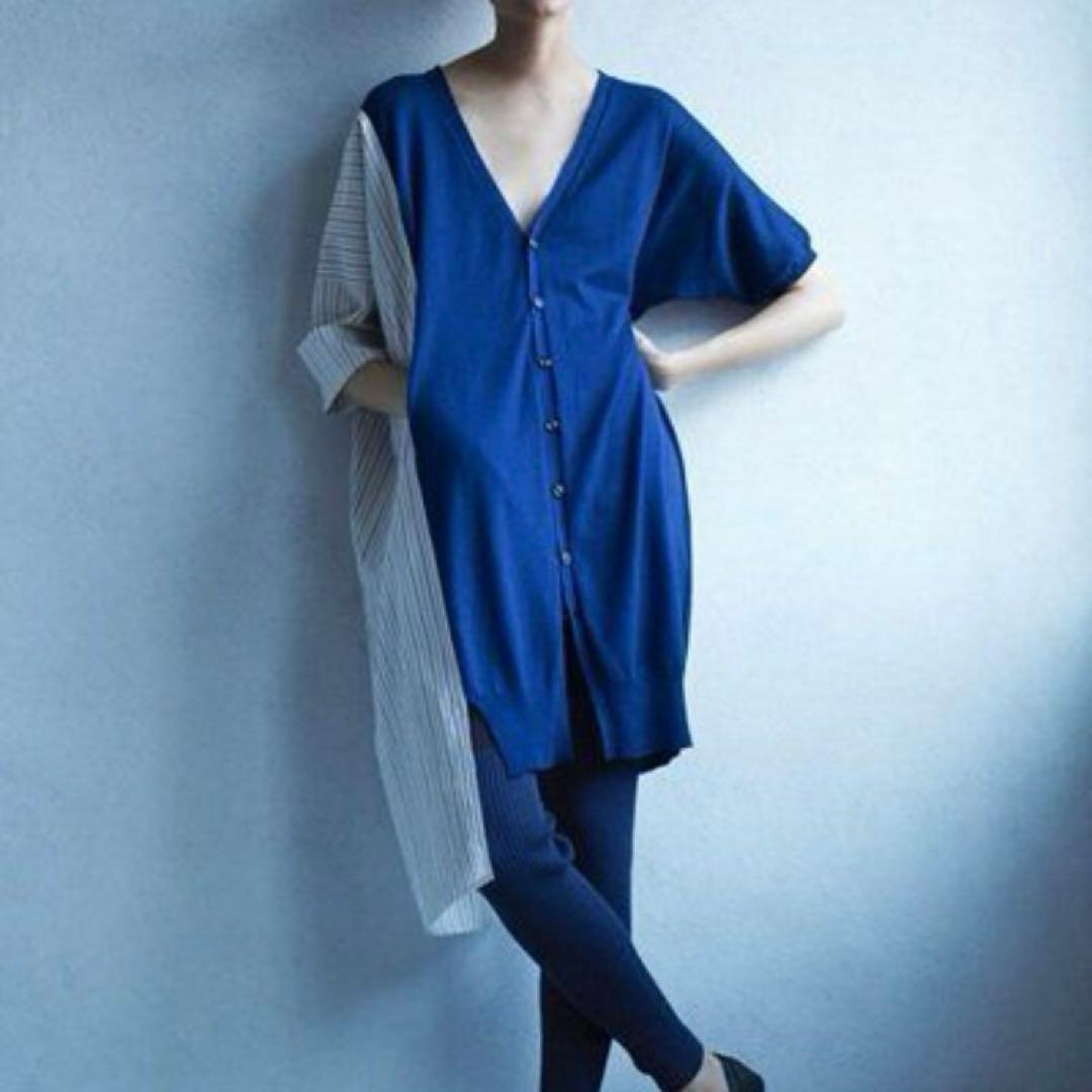 RISMAT by Y's ヨウジヤマモト　変形ロングカーディガン　シャツ切替