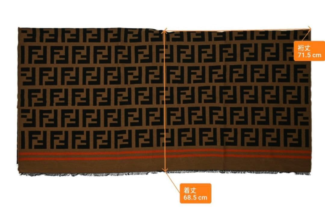 FENDI ポンチョ ケープ　モノグラム　フェンディ　新品　2024年　ズッカ柄