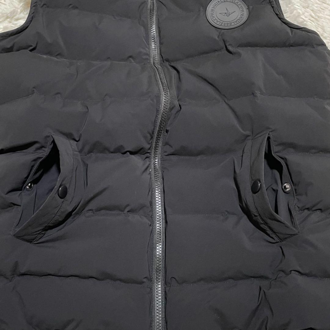 美品✨ 1PIU1UGUALE3 RELAX ダウンベスト L ブラック ロゴ