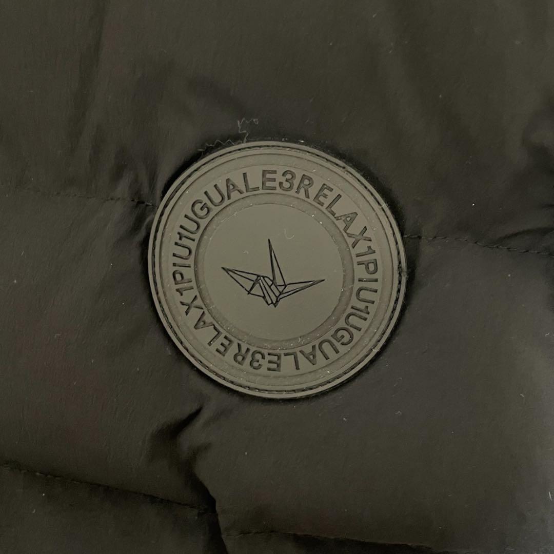 美品✨ 1PIU1UGUALE3 RELAX ダウンベスト L ブラック ロゴ