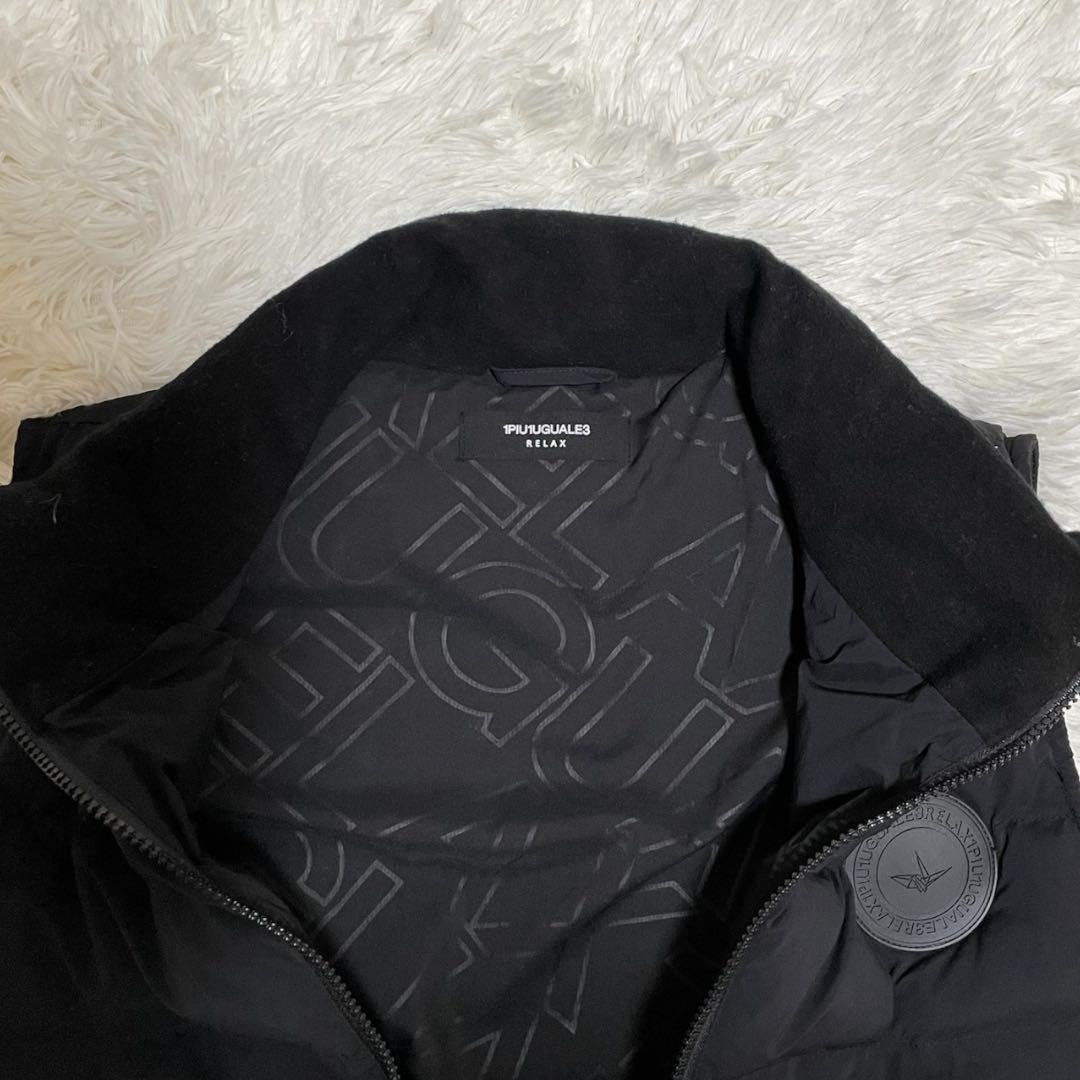 美品✨ 1PIU1UGUALE3 RELAX ダウンベスト L ブラック ロゴ