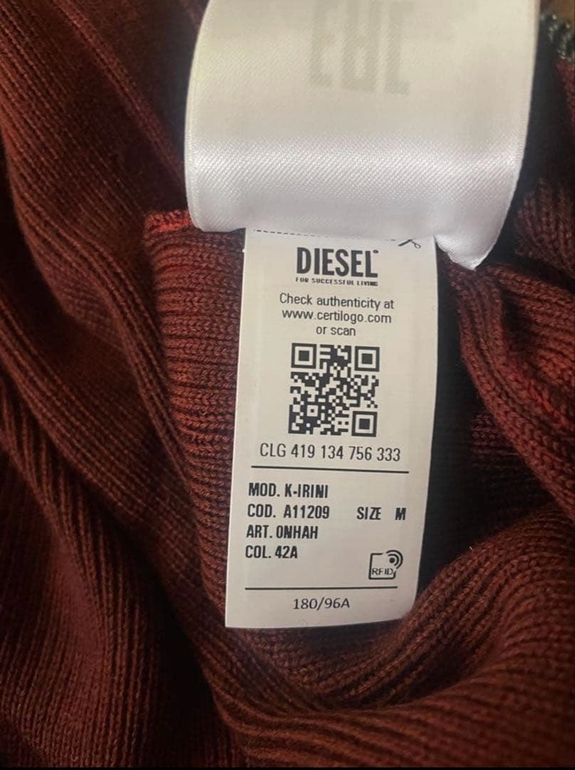 DIESEL 23AW K-IRINI KNIT ドライバーズニットレッド
