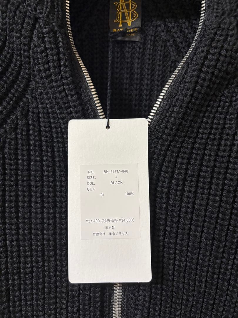 BATONER ドライバーズニット ブラック size4