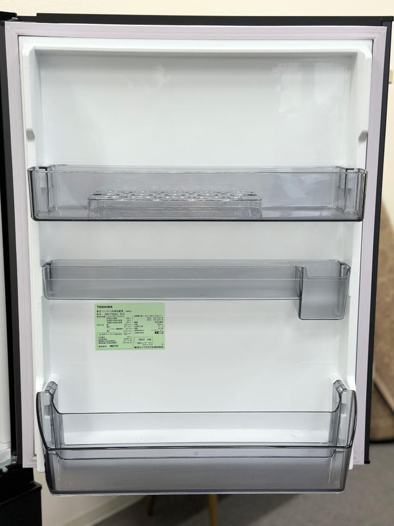 東芝 3ドア冷蔵庫 ベジータ GR-T33SC 右開き 2022年製