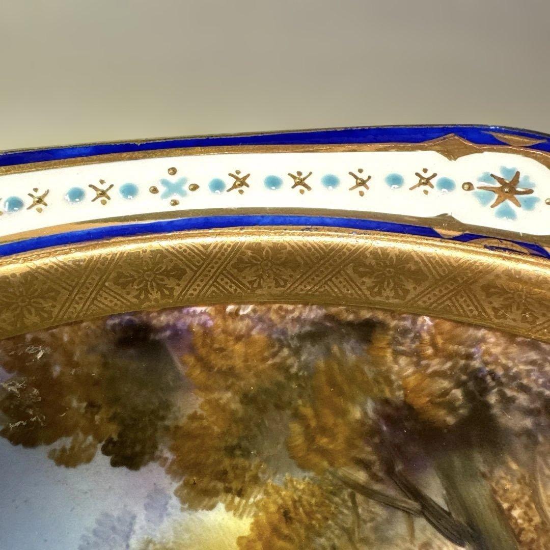 ぼ*ち様 オールドノリタケ 風景画　金彩　ハンドペイント　飾りボウル