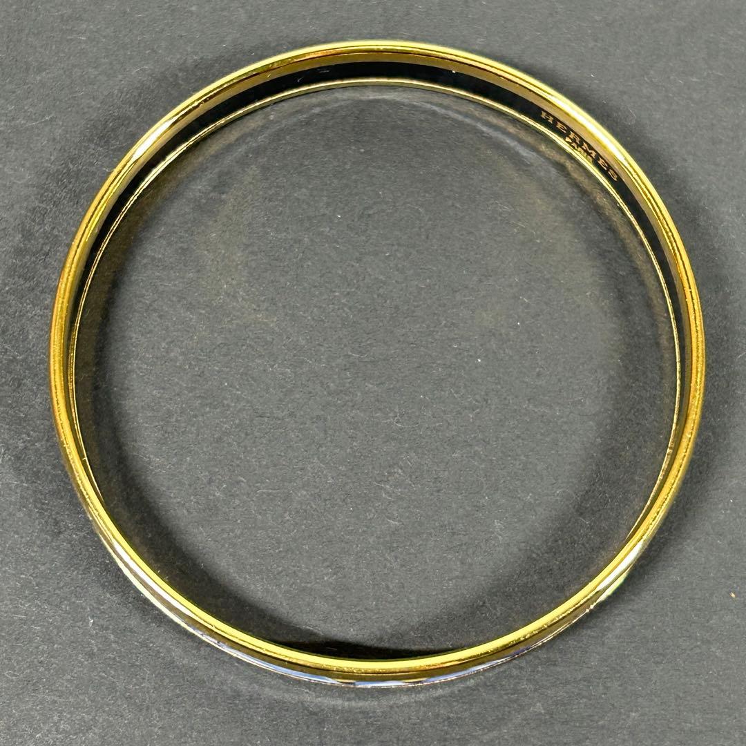エルメス バングル エマイユPM 七宝焼き 幅0.9cm ブレスレット 箱付き