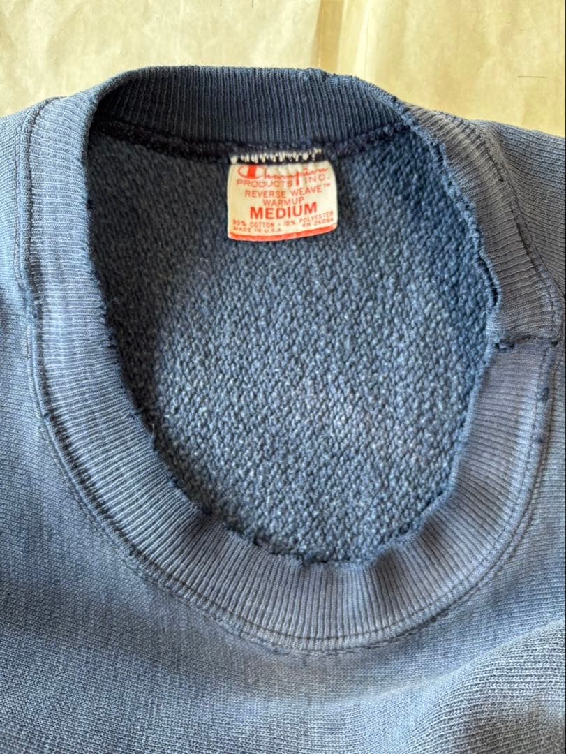 トップス 70'sCHAMPION \"NAVY SAILING\"REVERSE WEAVE