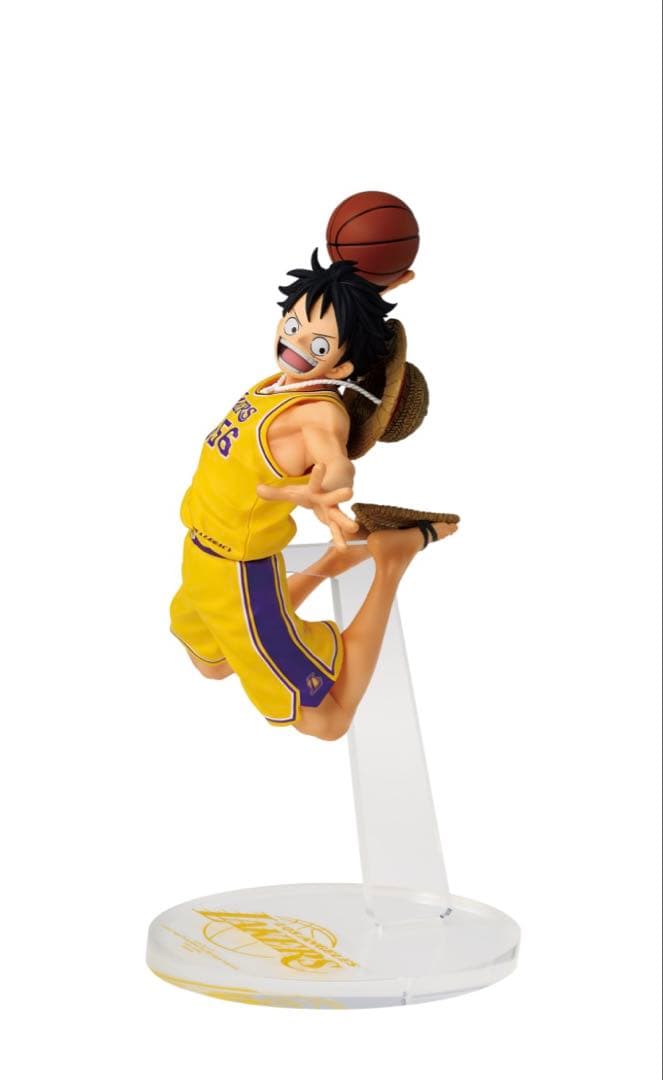 【ロサンゼルス　レイカーズ】ワンピースベースショップ ルフィ NBA フィギュア