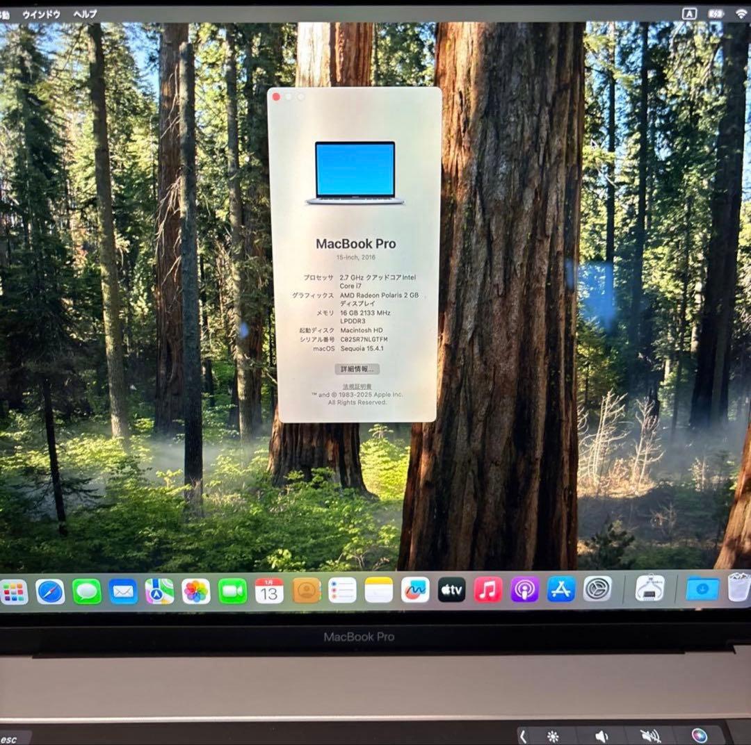 MacBook本体 MacBook Pro 15 inch icore i7 16/512 GB