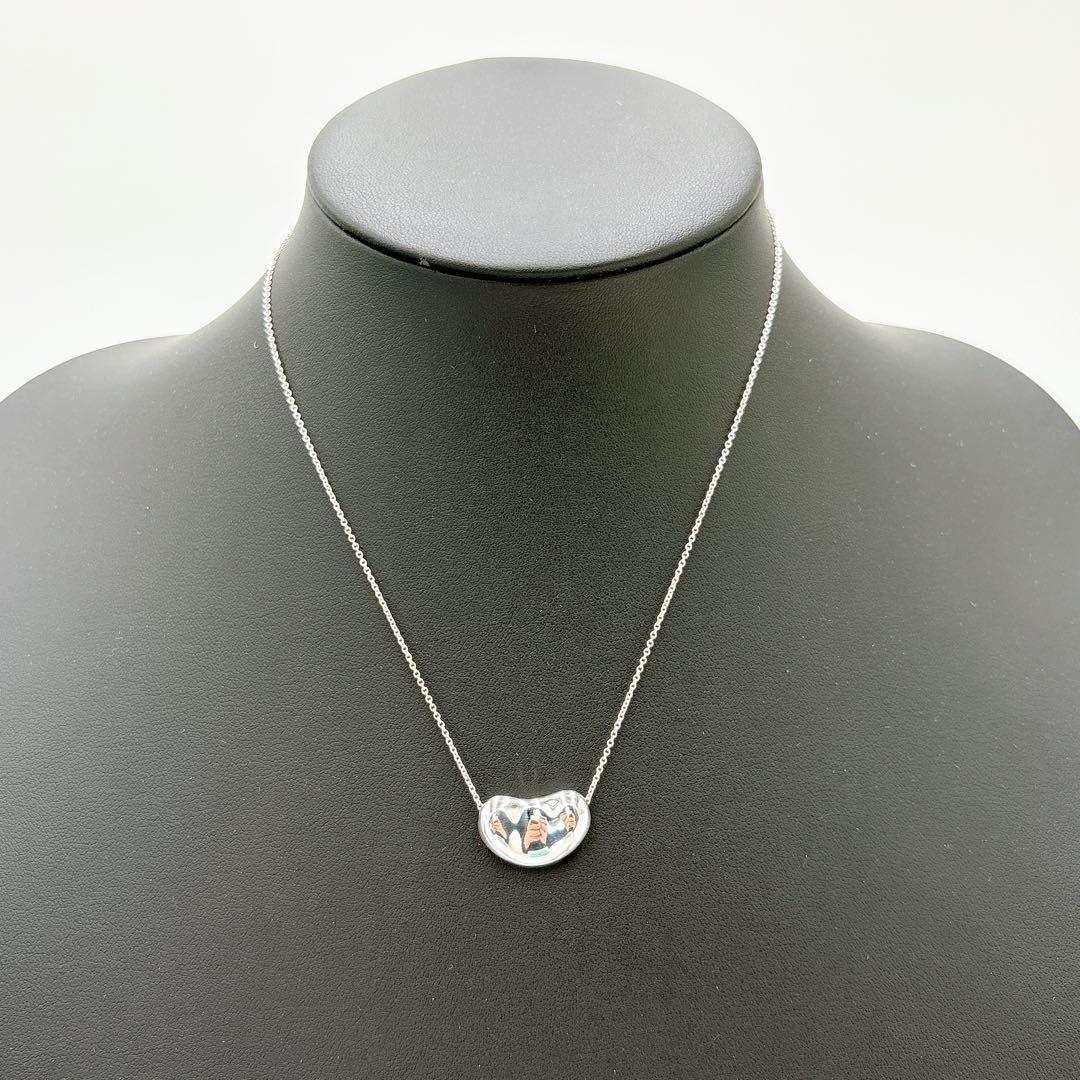 美品 オールドティファニー ビーン ラージ ネックレス シルバー925