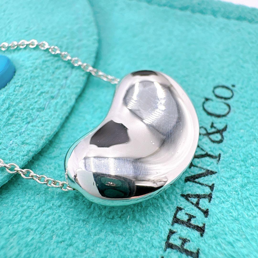 美品 オールドティファニー ビーン ラージ ネックレス シルバー925