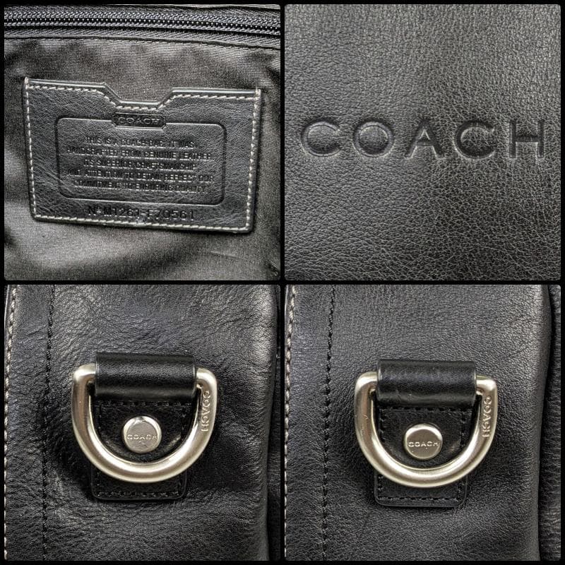 【美品】COACH ボストンバッグ 2way レザー ブラック 大容量 コーチ