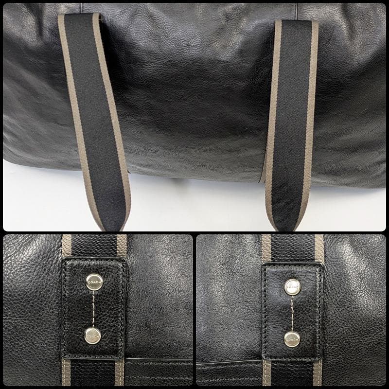 【美品】COACH ボストンバッグ 2way レザー ブラック 大容量 コーチ