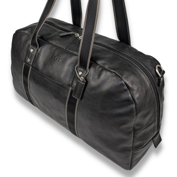 【美品】COACH ボストンバッグ 2way レザー ブラック 大容量 コーチ