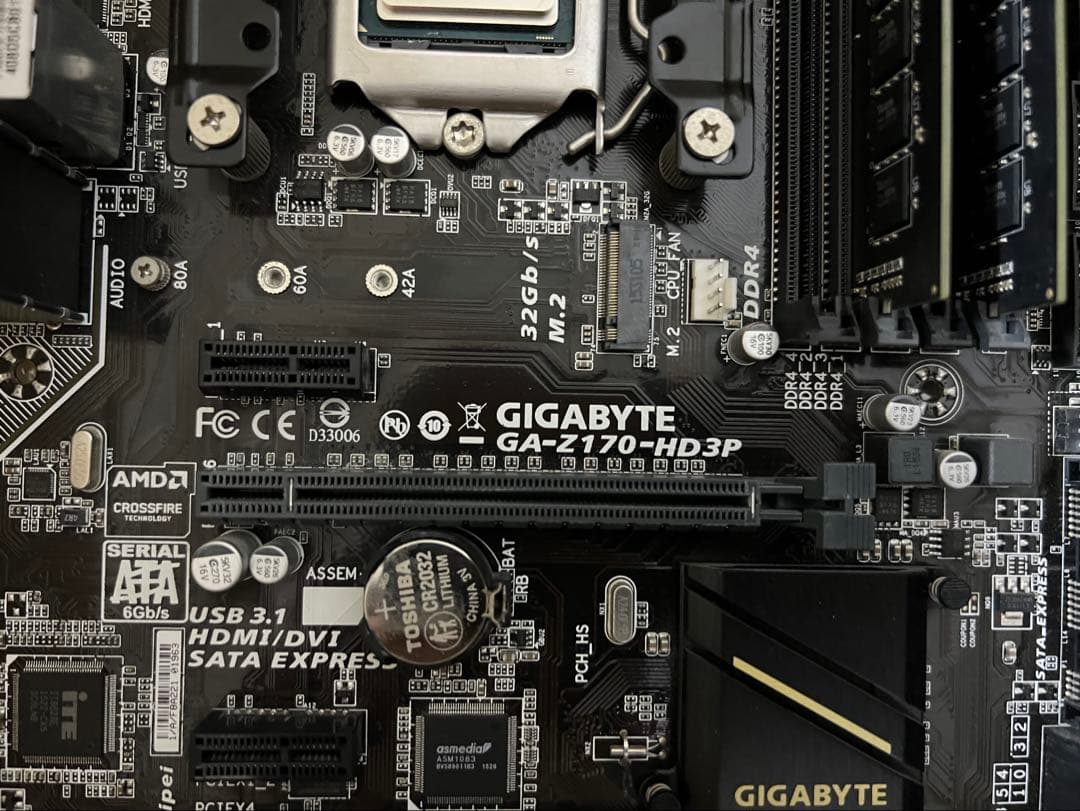 GA-Z170-HD3P/Core i7 6700/16G(DDR4)セット