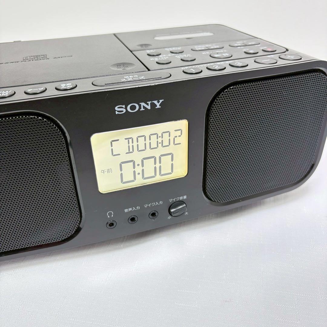 ソニー CDラジオカセットレコーダー CFD-S401 カラオケ機能搭載ブラック