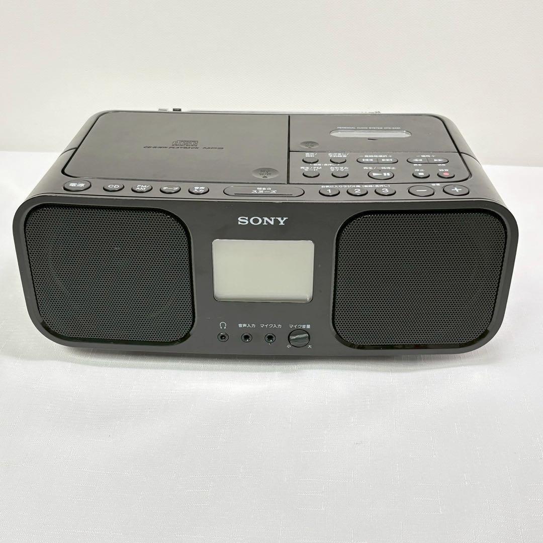 ソニー CDラジオカセットレコーダー CFD-S401 カラオケ機能搭載ブラック