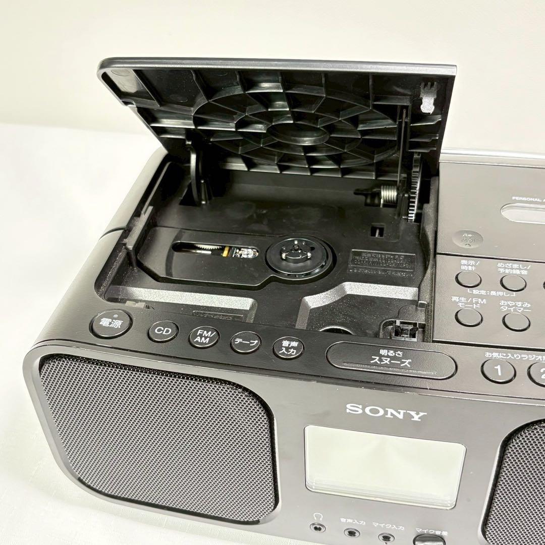 ソニー CDラジオカセットレコーダー CFD-S401 カラオケ機能搭載ブラック